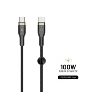 FIXED FIXDB-CC2-BK kabel USB USB 2.0 2 m USB C 4,8 Gbit/s 100 W Czarny