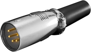 Goobay 11956 wtyczka XLR (5-pin) Czarny, Metaliczny