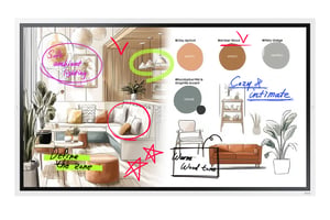 Samsung WM65FX interaktives Whiteboard 165,1 cm (65") 3840 x 2160 px Touchscreen Grau, Weiß HDMI
