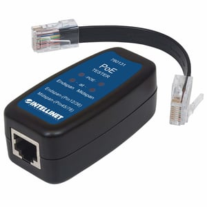 Intellinet 780131 Network Cable Tester, PoE Tester, Black, Blue