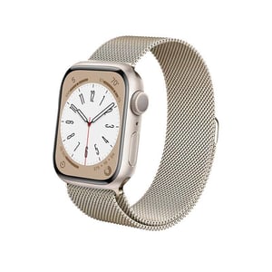 Crong Milano Steel - Bransoleta mediolańska do Apple Watch 40/41/42 mm (szampański)