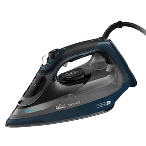 Braun TexStyle 9 0127409002 Iron EloxalPlus Steam Iron with Soleplate, 3200 W, Dark Blue