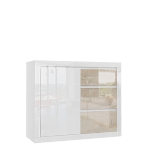 Tuckano Komoda 1D3S 107x90x40 SPARKLE dąb + biały połysk