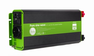 EnerGenie EG-PWC-PS1000-01 strömadapter/växelriktare Automatisk 1000 W Svart, Grön