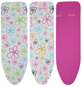 Leifheit Cotton Classic Universal Padded Ironing Board Cover, Cotton, Pink, White