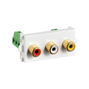 VALUE A/V-modul (2x ljud, 1x video) eluttag
