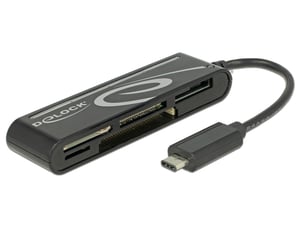 DeLOCK 91739 USB 2.0-Kartenlesegerät, schwarz