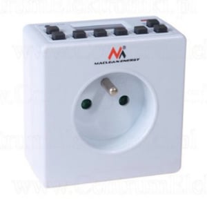 Maclean MCE30 Digitaler Timer, weiß – Tages-/Wochentimer