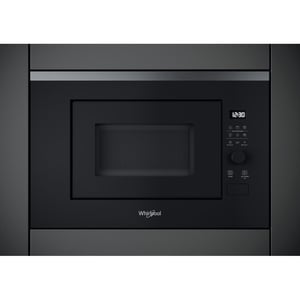 Whirlpool WMF201G Schwarz, Edelstahl-Mikrowelle mit Grillfunktion, Einbaugerät, 20 l, 800 W