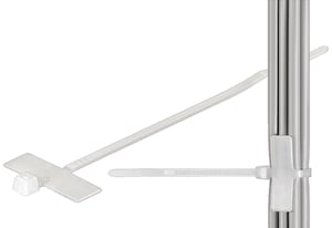 Goobay 17095 Kabelbinder, abreißbarer Kabelbinder, Nylon, transparent, weiß, 100 Stück.