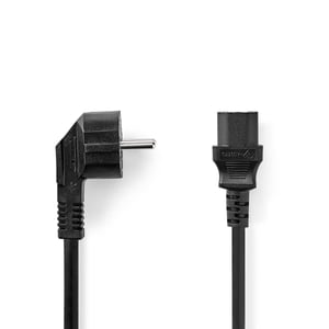 Nedis CEGL10000BK50 Power Cord, Black, 5 m, CEE7/7, C13, Panel
