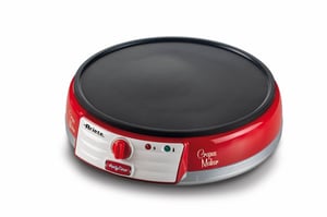 Ariete 0202 Pfannkuchenpfanne für 1 Pfannkuchen, 1000 W, Schwarz, Rot, Weiß