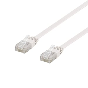 Deltaco TP-63V-FL kabel sieciowy Biały 3 m Cat6 U/UTP (UTP)