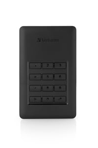 Verbatim Store'n'Go 2 TB External Hard Drive, USB Type-C 3.2 Gen 1 (3.1 Gen 1), Black, Silver