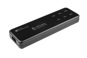 Alcasa PCA-D003S Portable Device Charger, Universal, Black, AC, Fast Charging, Indoor