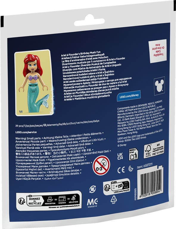 LEGO Disney Princess Urodzinowa potańcówka Arielki i Florka