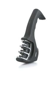 GEFU COLT Pull-Through Knife Sharpener, Black, Stainless Steel