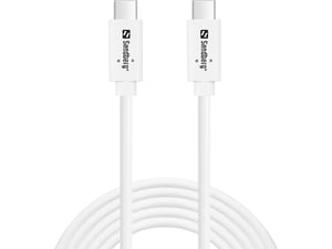 Sandberg 136-54 kabel USB USB 3.2 Gen 2 (3.1 Gen 2) 2 m USB C 10 Gbit/s 100 W Biały