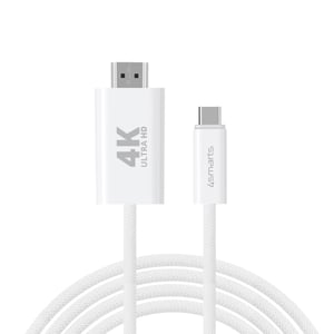 4smarts 540955 HDMI-kabel 2 m USB-C till HDMI typ A (standard) Vit