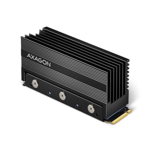 Axagon CLR-M2XL Kühlsystem für M.2-NVMe-SSDs, SSD-Kühlkörper, schwarz, 1 Stück.