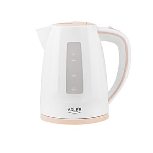 Adler AD 1264 Electric Kettle, 1.7 L, 2200 W, Hazelnut, White
