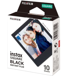 Fujifilm Instax Square Black Frame Instant Film, 10 sheets, 62 x 62 mm
