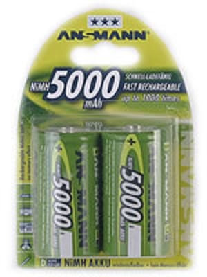 Ansmann Blister 2 X Akku NiMH Mono/D 5000 mAh D / HR20 Niklowo-metalowo-wodorkowa (NiMH)