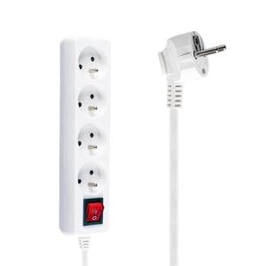 Libox LB0083-5 rozgałęziacz 5 m 4 x gniazdo sieciowe Wewnętrzna Biały