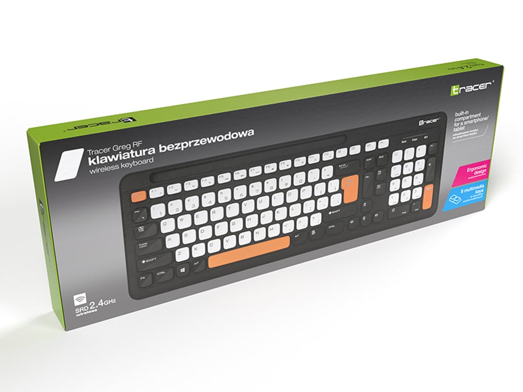 Tracer GREG RF klawiatura Dom/Biuro RF Wireless QWERTY Angielski Czarny