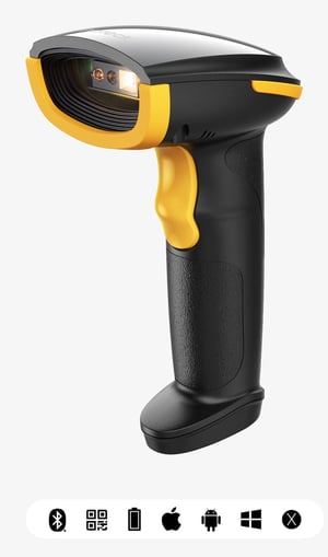 Inateck BCST-23 Ręczny czytnik kodów kreskowych 2D CMOS Czarny, Żółty