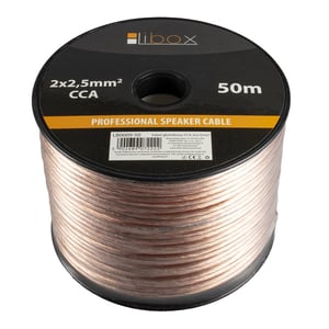 Libox Kabel głośnikowy 2x2,50mm LB0009-50 kabel audio 50 m Przezroczysty