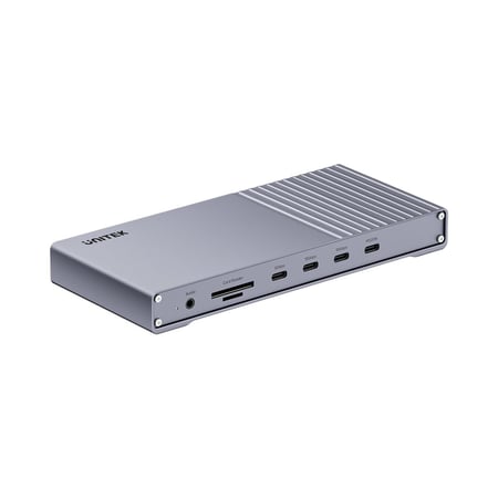 UNITEK D1117AGY01-EU stacja dokująca Przewodowy i Bezprzewodowy USB4 Szary