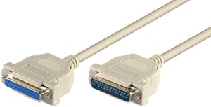 Microconnect MODGR2 Parallelkabel, weiß, 2 m, DB25