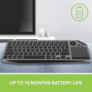 Techly ICTB9801TB klawiatura Uniwersalne RF Wireless + Bluetooth QWERTY US English Czarny