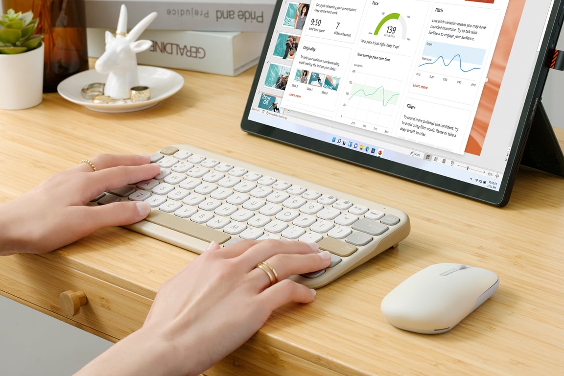 ASUS KW100 KEYBOARD/BG/UI/80 klawiatura Uniwersalne Bluetooth Beżowy