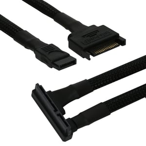 Nanoxia NXSKKAG SATA Cable, 0.45 m, Black