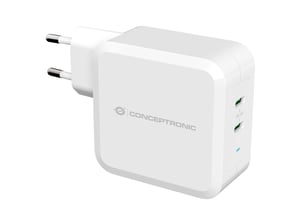 Conceptronic ALTHEA08W Ladegerät für mobile Geräte, universell, weiß, Wechselstrom, für den Innenbereich