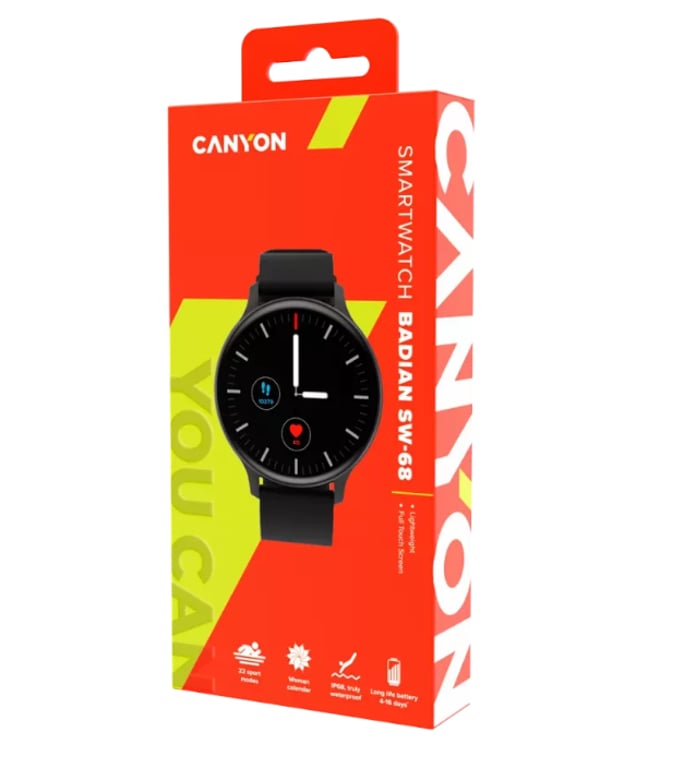 фото Смарт‑часы Canyon Badian SW-68 Black (CNS-SW68BB)