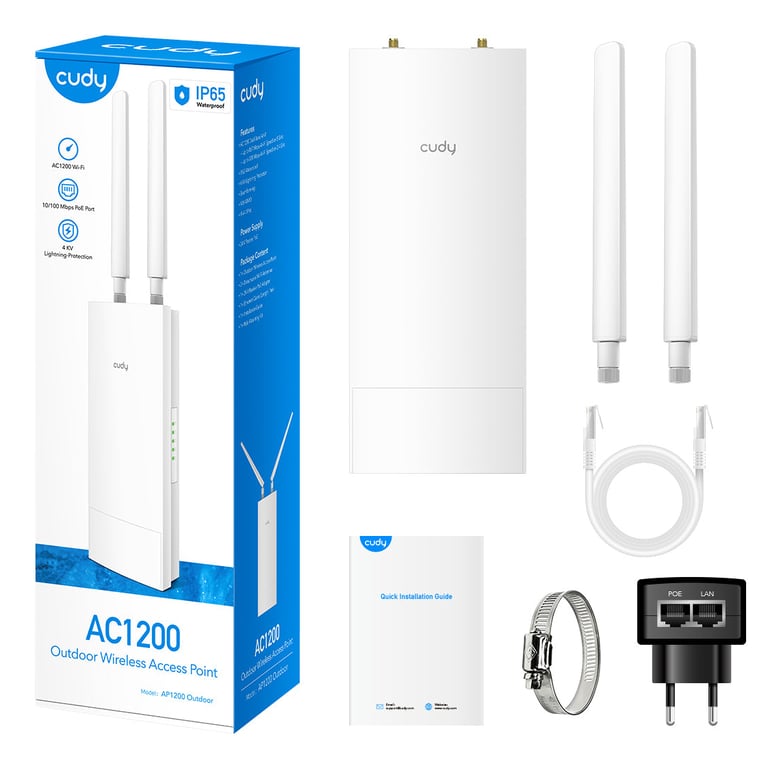 Cudy AP1200 1167 Mbit/s Biały Obsługa PoE