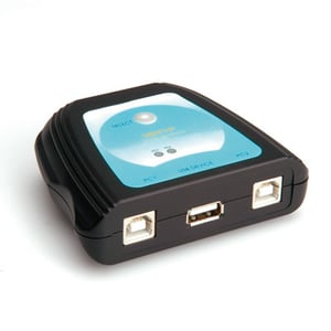 VALUE Manuell USB 2.0-skrivarswitch, 2 portar, kabelansluten