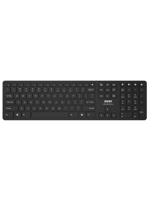 Port Designs 900903-US Tastatur für den Bürogebrauch, RF-Funk + Bluetooth, QWERTY (US-Englisch), schwarz