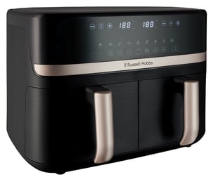 Russell Hobbs SatisFry Dual Basket Heißluftfritteuse mit zwei Körben, 9 l, Standgerät, 2800 W, schwarz