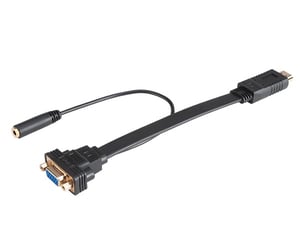 Akasa AK-CBHD18-20BK 0.2 m HDMI Type A (Standard) to VGA (D-Sub) Cable Adapter, Black