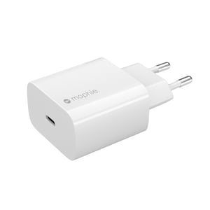 mophie 409908422 laddare för bärbara enheter: bärbar dator, smartphone, surfplatta, vit, växelström, snabbladdning, inbyggd
