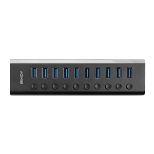 Lindy 43370 USB 3.2 Gen 1 (3.1 Gen 1) Typ-B-Hubs und -Konzentratoren, 5000 Mbit/s, schwarz