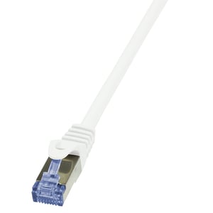 LogiLink 2m Cat.6A 10G S/FTP Network Cable, White Cat6a S/FTP (S-STP)