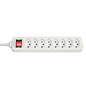 Lindy 73169 8-fach-Netzsteckdosen-Verteiler, für den Innenbereich, weiß