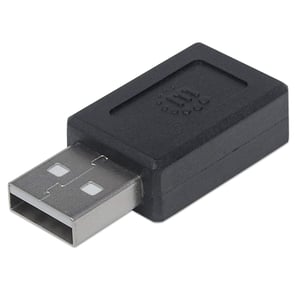 Manhattan 354653 USB-A-zu-USB-C-Adapter, schwarz