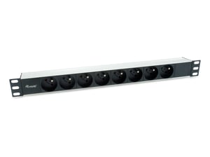 Equip 333313 Power Distribution Unit (PDU) with 8 x Power Outlets, 1U, Black, Silver