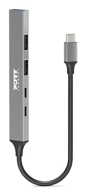 Port Designs 900163 USB Type-C-hubbar och koncentratorer 5000 Mbit/s Silver